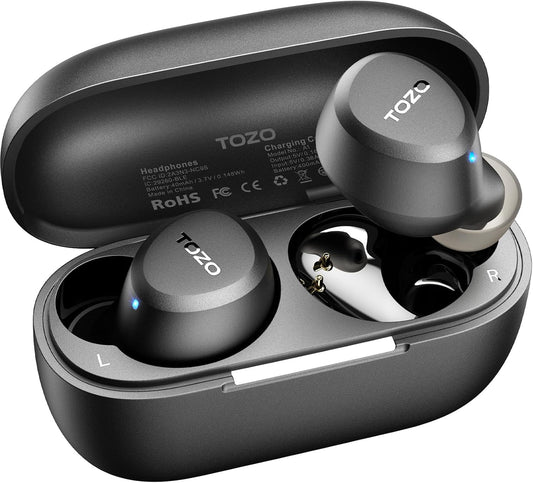 New Version A1 Wireless Earbuds Bluetooth 5.3 Light Weight in Ear IPX5 Waterproof Headphones 2 Mic for AI Calls, Immersive Premium Sound Bass Headset with Charging Case, 32 Preset Eqs via APP