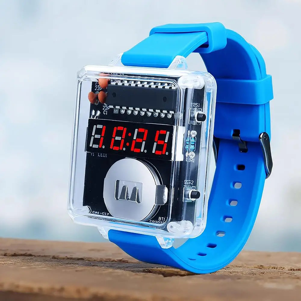 DIY LED Digital Watch Soldering Kit With Silicone Strap