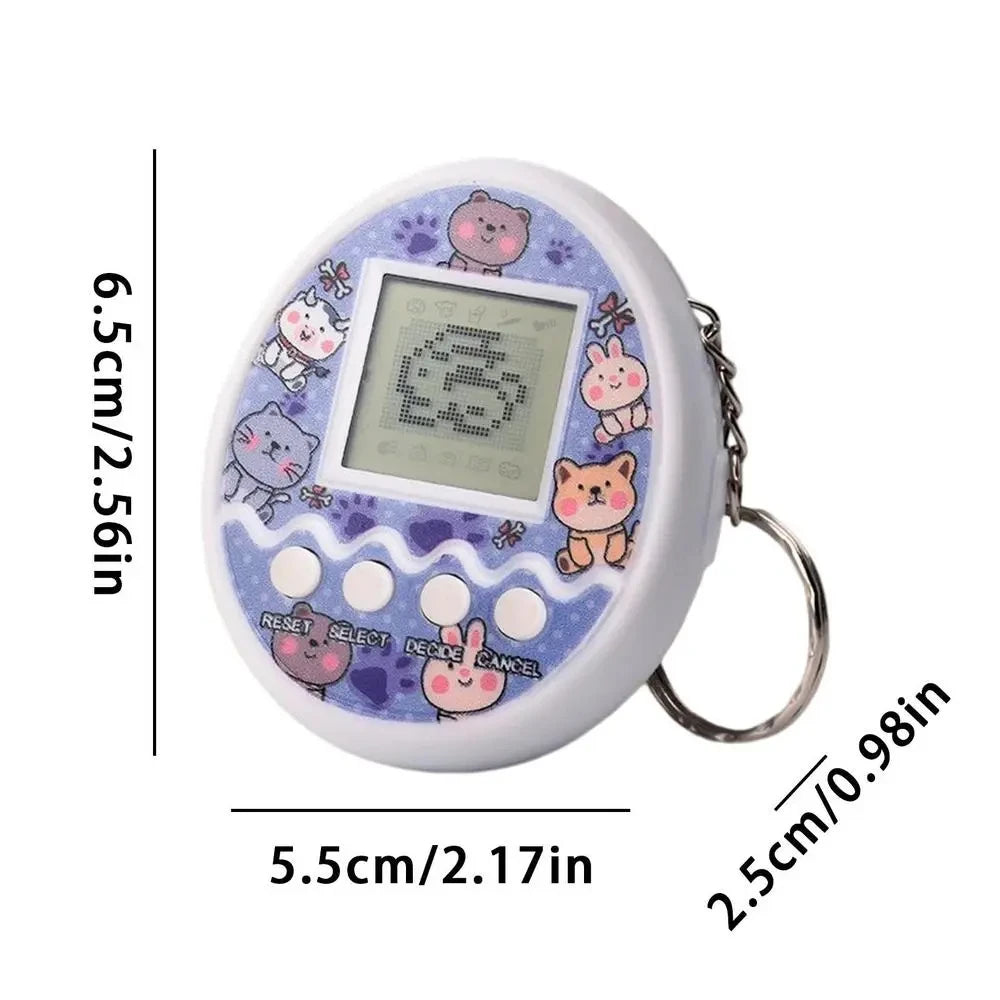 Blue Color Virtual Pet Handheld Game – 168 Digital Animals Toy