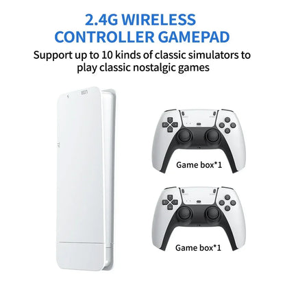 M15 Retro Mini Retro Game Console 2.4G Wireless Dual Controller TV Game Stick 64GB 20000 Classical Games Retro Game Family Gift