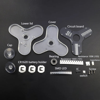DIY LED Electronic Spinning Top Soldering Kit