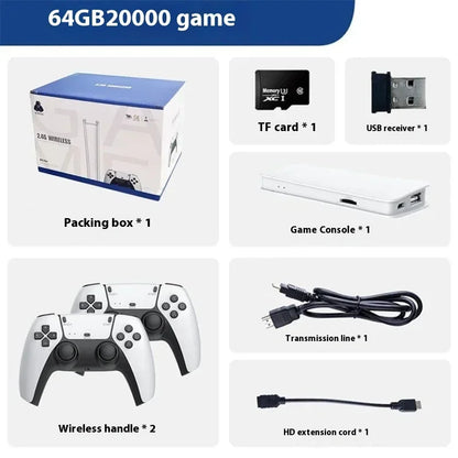 M15 Retro Mini Retro Game Console 2.4G Wireless Dual Controller TV Game Stick 64GB 20000 Classical Games Retro Game Family Gift
