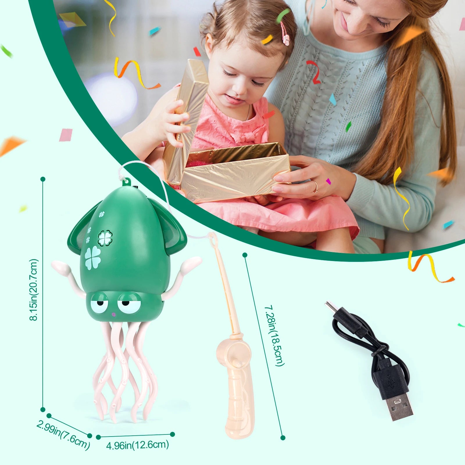 Electronic Dancing Squid Toy – Light-Up Music & Motion