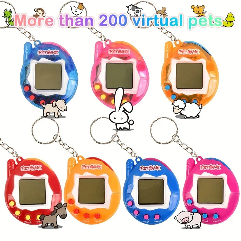 Transparent Virtual Pet Keychain Toy With 168 Pets