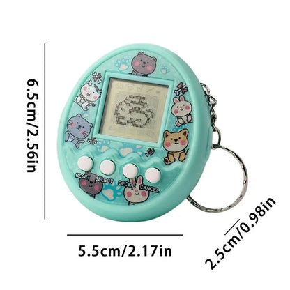 Green Color Virtual Pet Handheld Game – 168 Digital Animals Toy