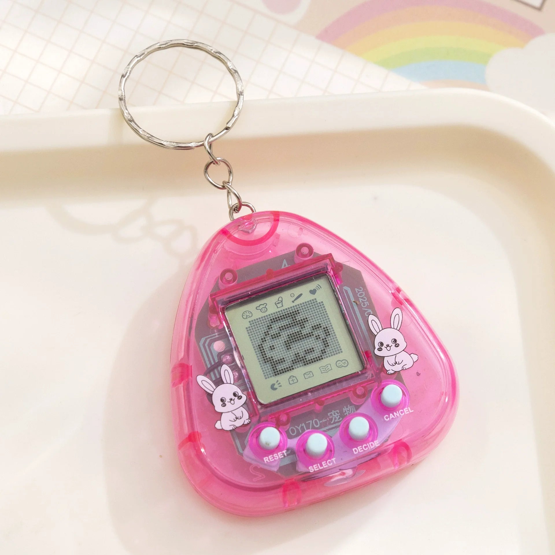 10 Color Transparent Virtual Pet Keychain Toy With 168 Pets