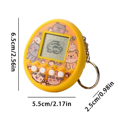 Yellow Color Virtual Pet Handheld Game – 168 Digital Animals Toy