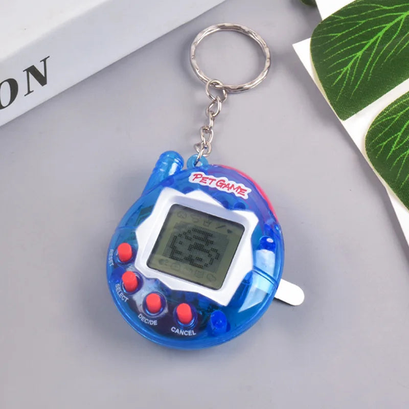 7 Color Transparent Virtual Pet Keychain Toy With 168 Pets