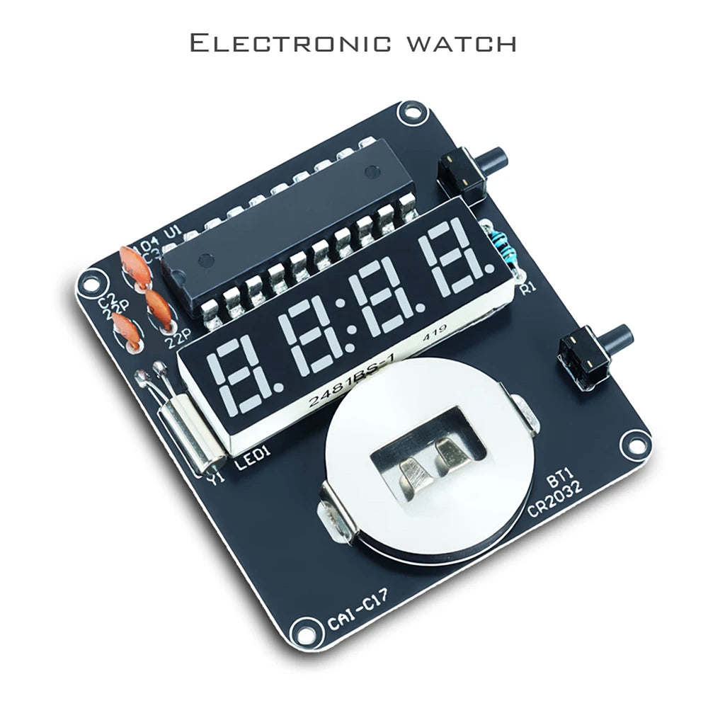 DIY LED Digital Watch Soldering Kit With Silicone Strap